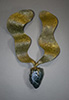 Heart I,2022, 35" x 23" x 4", bronze and stone, unique