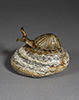 Limpet on Rock 2, 2022, bronze and stone, unique